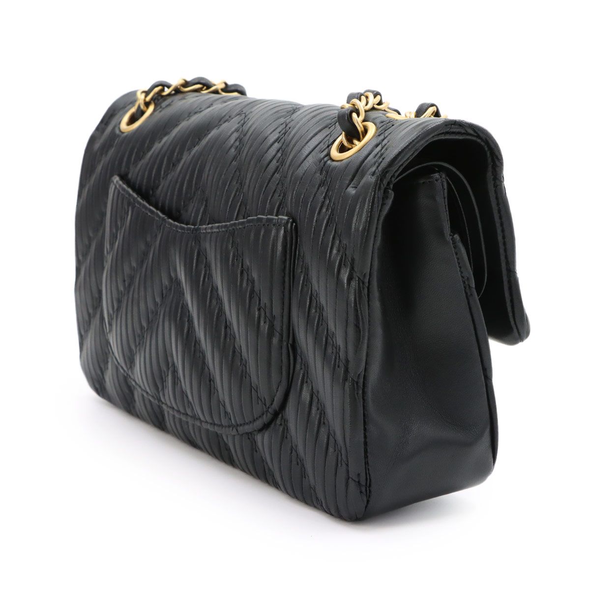 美品 シャネル CHANEL シェブロン Vステッチ チェーン ショルダー 