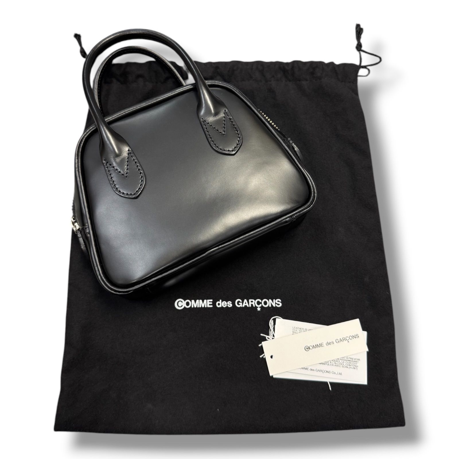 参考上代38,500円 COMME des GARCONS ボストンミニハンドバッグ 青山店限定 コムデギャルソン KZ-K212 ブラック O/S 1902A2 28,656円