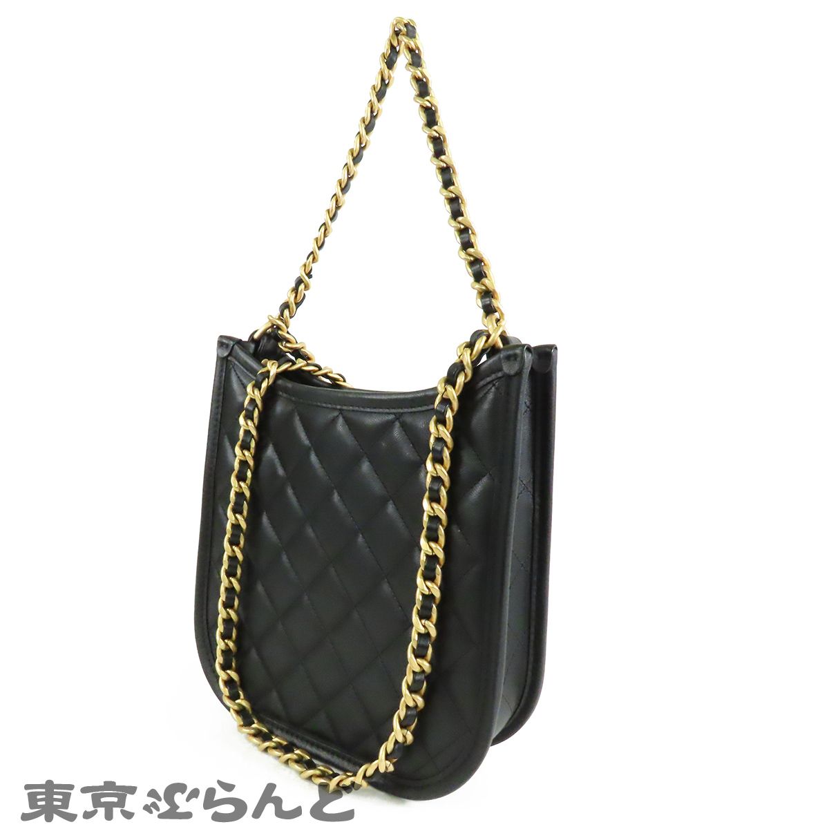 シャネル CHANEL ホーボー チェーンバッグ AS4532 ブラック 黒