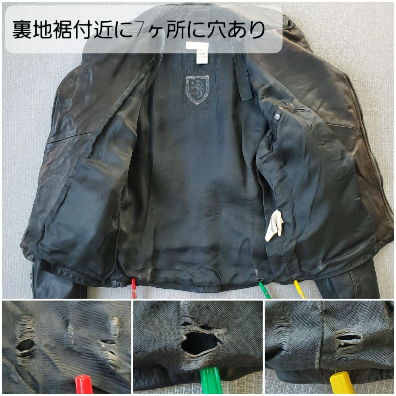 DIESELディーゼル□美品 2000s Archive 牛革 ヴィンテージ加工 ダブル 