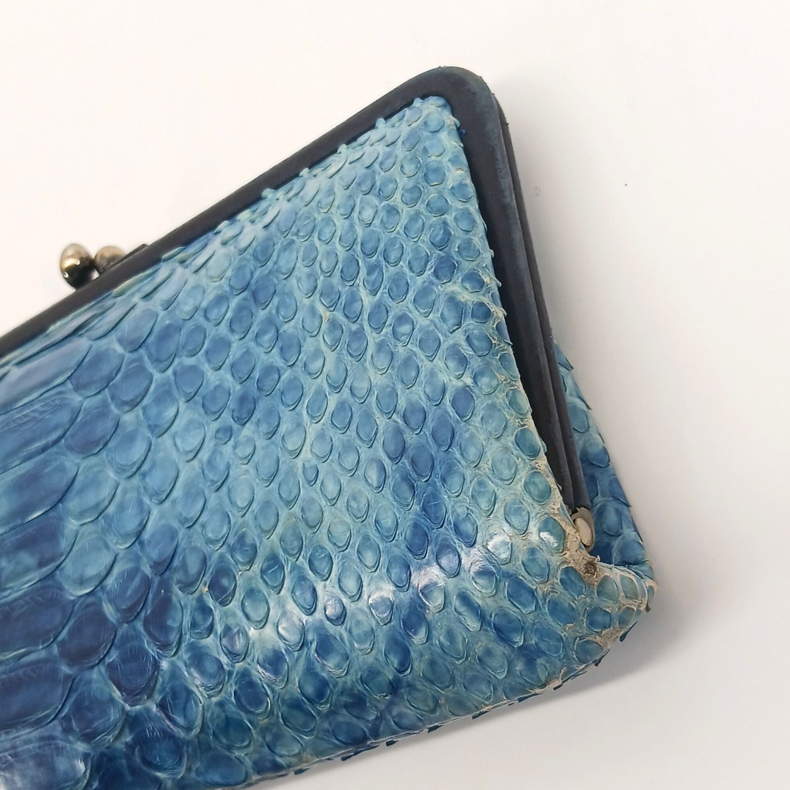 genten 長財布■ゲンテン/ダイヤモンドパイソン/ヘビ/蛇/レザー genten ゲンテン ダイヤモンドパイソン レザー 長財布 がま口財布