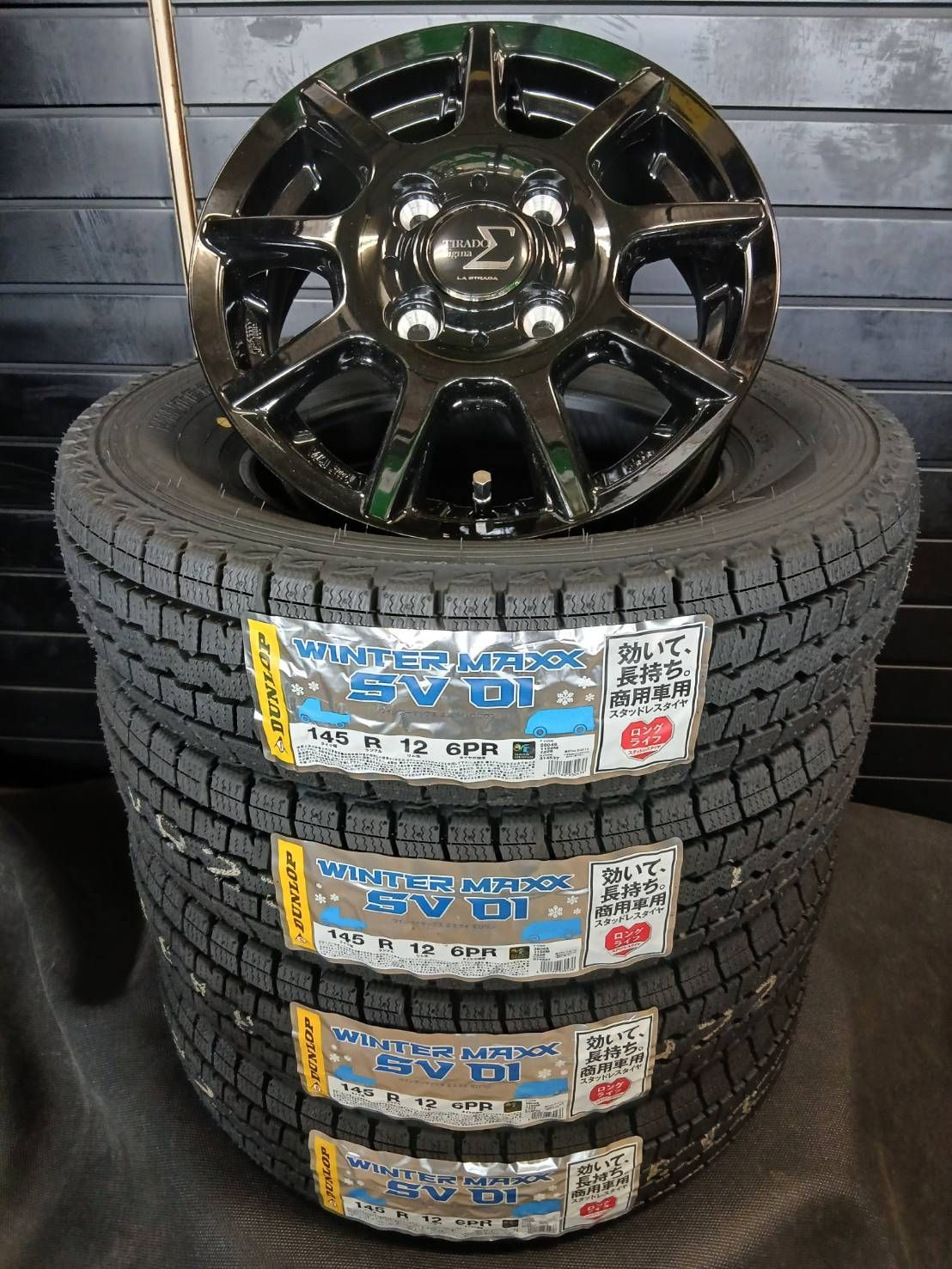 2025年製】ダンロップ WINTER MAXX SV01 145R12 6PR+TIRADO Σ シグマ