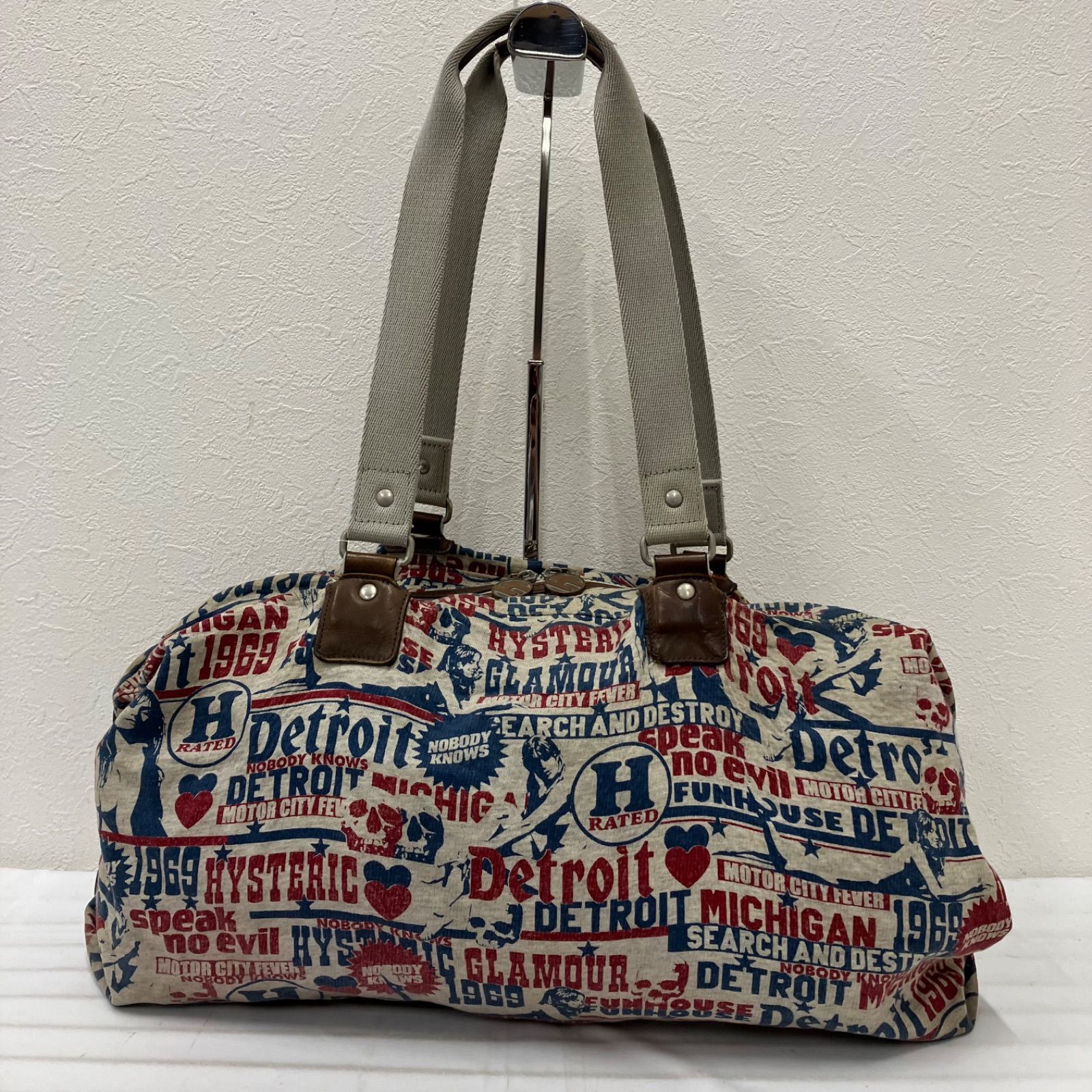 3224　HYSTERIC GLAMOUR　ヒステリックグラマー　ボストンバッグ　ハンドバック 総柄　大容量　旅行用カバン