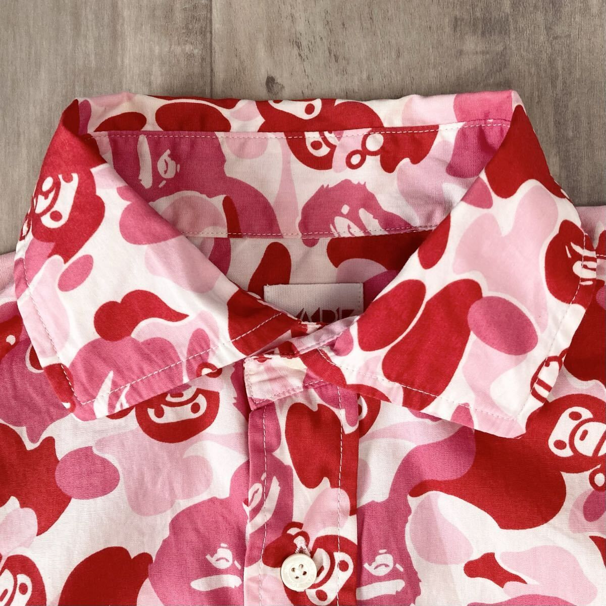 A BATHING APE ABC CAMO MILO ロンT Tシャツ ピンク MILO ABC CAMO PINK 長袖シャツ Sサイズ a bathing ape BAPE エイプ