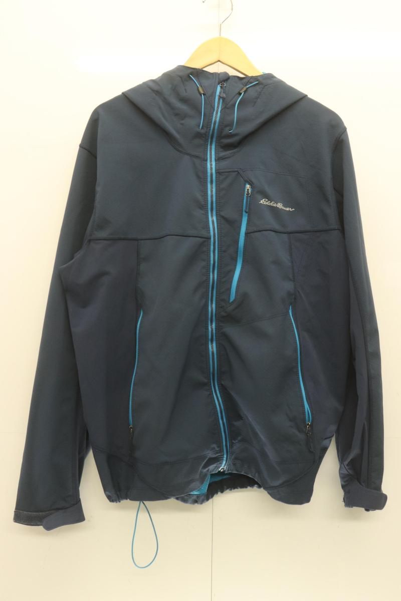 【中古】 EDDIE BAUER メンズマウンテンパーカー L マウンテンパーカー EDDIE BAUER L 紺 ネイビー 無地