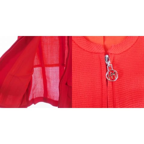 ハナエモリ HANAE MORI セットアップ ジャケット ノーカラー 七分袖