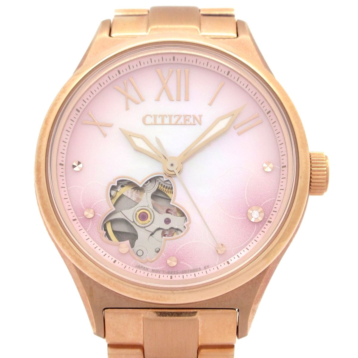 シチズン 腕時計 CITIZEN COLLECTION(シチズンコレクション) 8229-A15N805 レディース 桜/メカニカル/裏スケ/世界限定1,900本 ピンクシェル