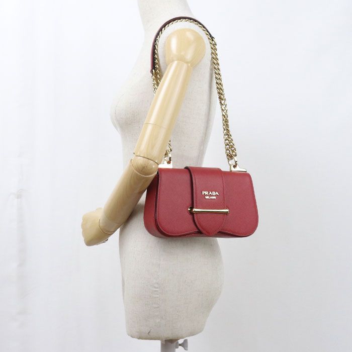 PRADA プラダ チェーン サフィアーノレザー 1BD219 斜め掛け