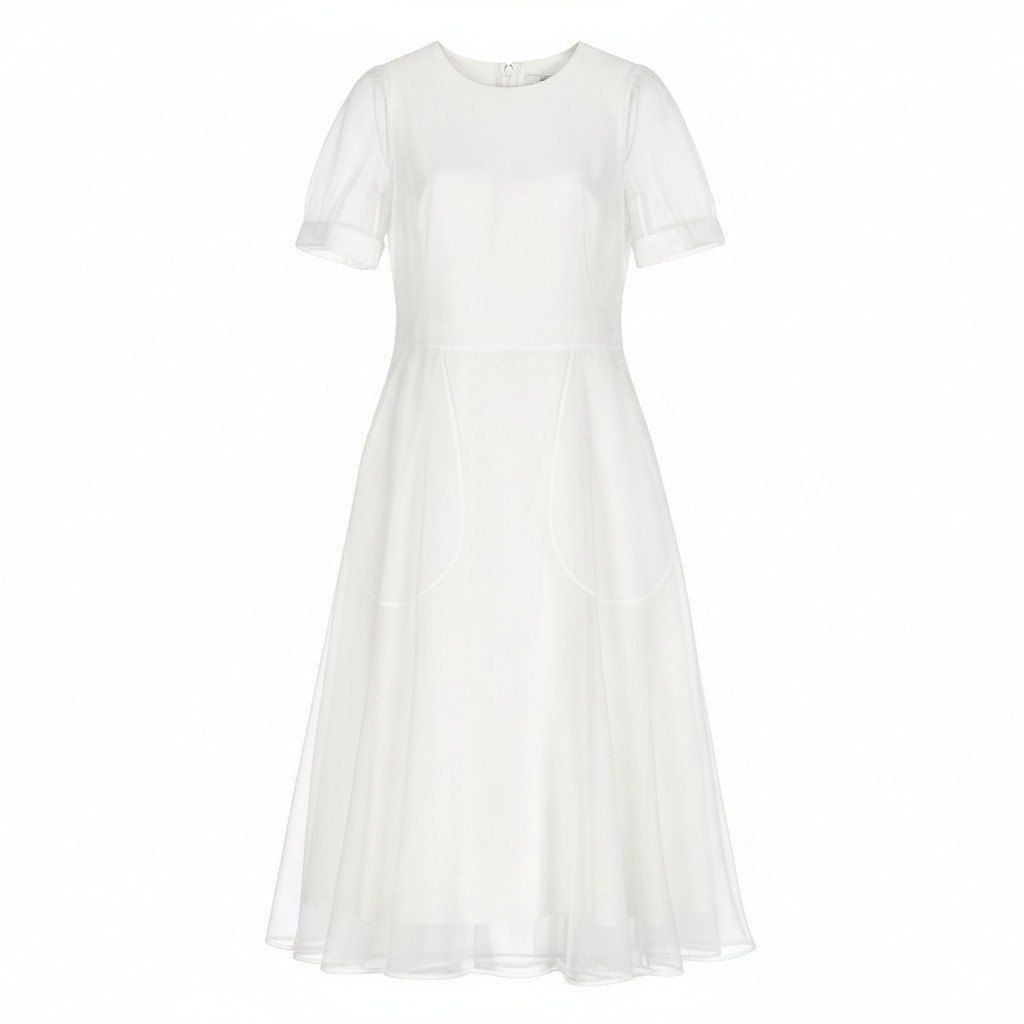He11 GIVENCHY ジバンシー 2023SS チュールレイヤードドレス ワンピースサイズ34 ホワイト レディースk02i