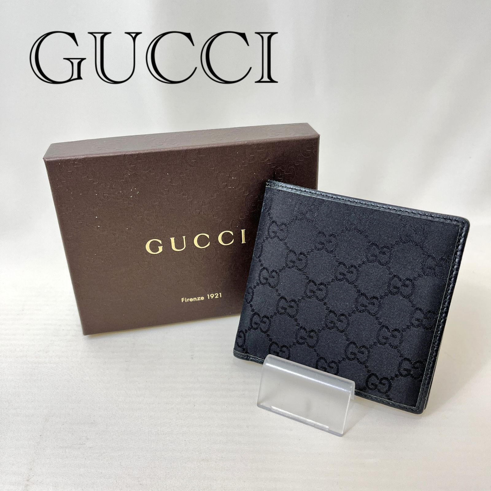 GUCCI グッチ 二つ折り財布 ブラック メンズ ウォレット 150413 534563 _266068