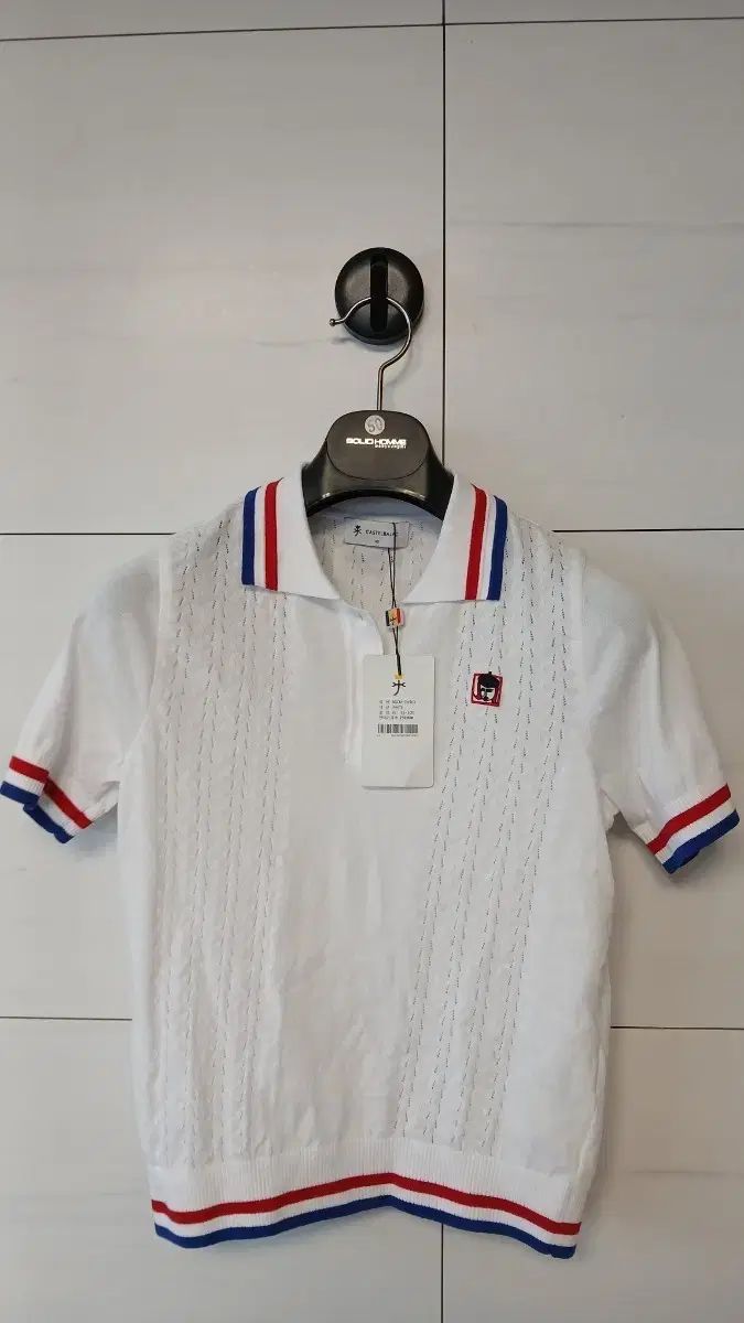 カステルバジャック 白 レディース 半袖 ニット 95 ポロTシャツ 新品 一部 汚れ