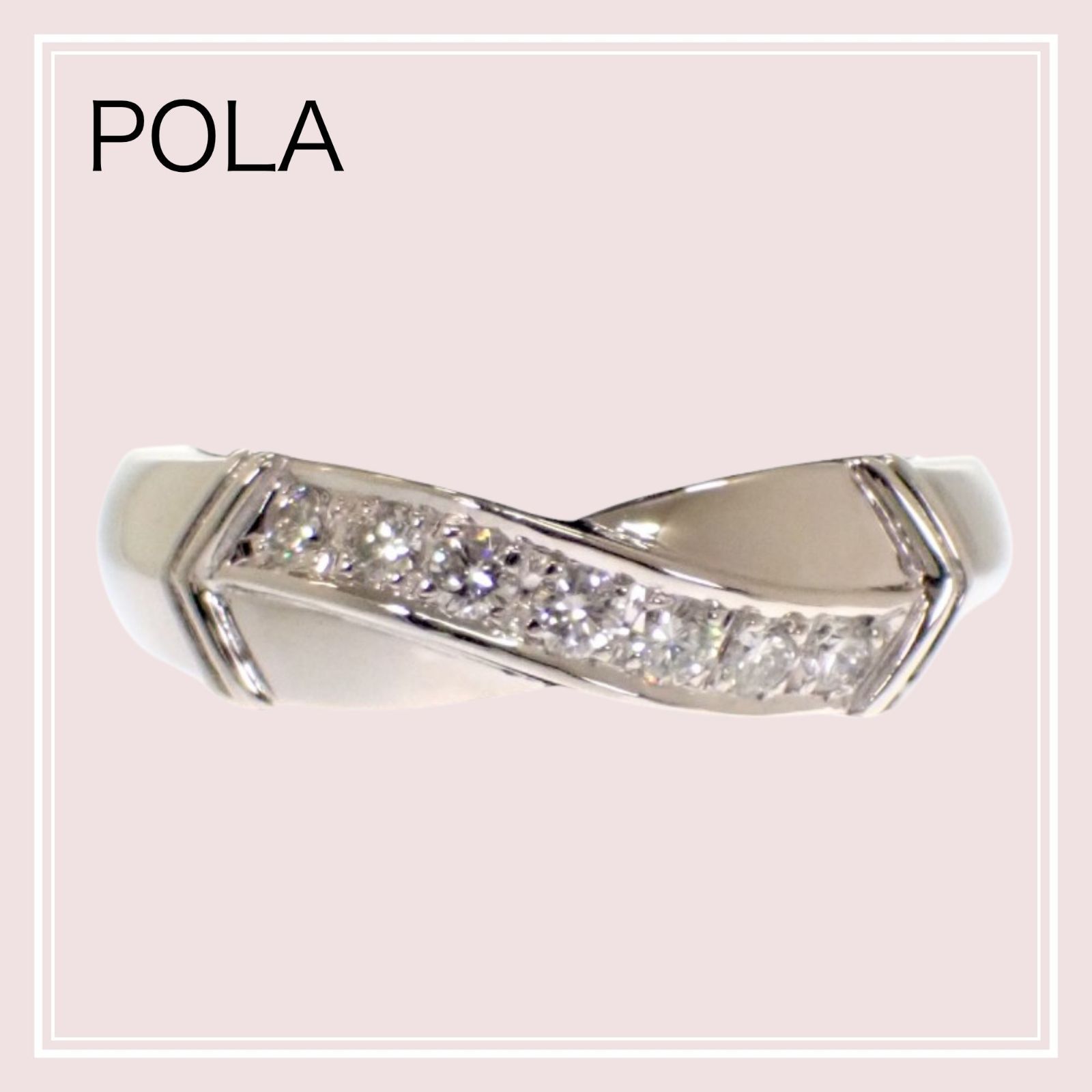 Pola K18 pt900ダイヤリング ダイヤ リング ダイヤモンド 指輪 Pt900