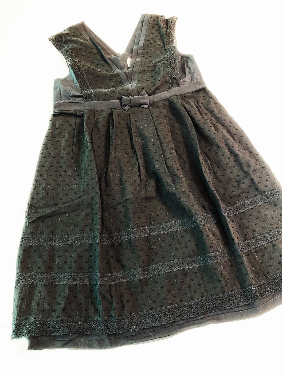 【新品】Katie 定価33,000円 ケイティリボン黒ワンピース u177 u