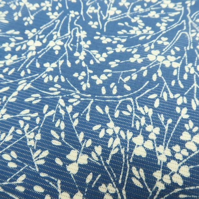 ✾まめ藤✾m3066＊美品 洗える夏着物 絽❀夏空×枝花❀誂え