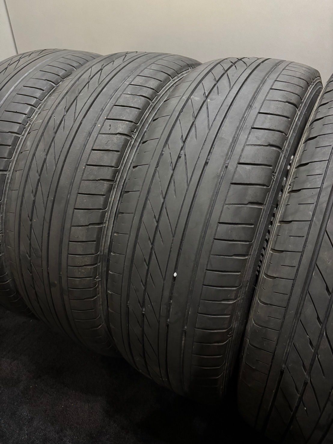 ★215/60R17C 109/107R GOODYEAR/EAGLE♯1 NASCAR 20年製 夏タイヤ サマータイヤ 4本 ハイエース キャラバン ホワイトレター (南6-M108)