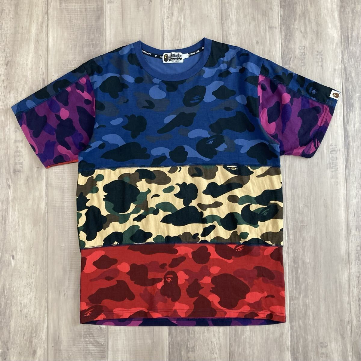 BAPE CRAZY CAMO カレッジロゴ Tシャツ Lサイズ a bathing ape college 