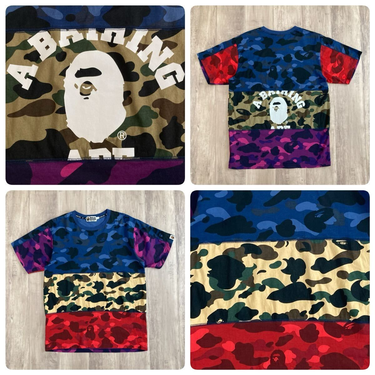 BAPE CRAZY CAMO カレッジロゴ Tシャツ Lサイズ a bathing ape college