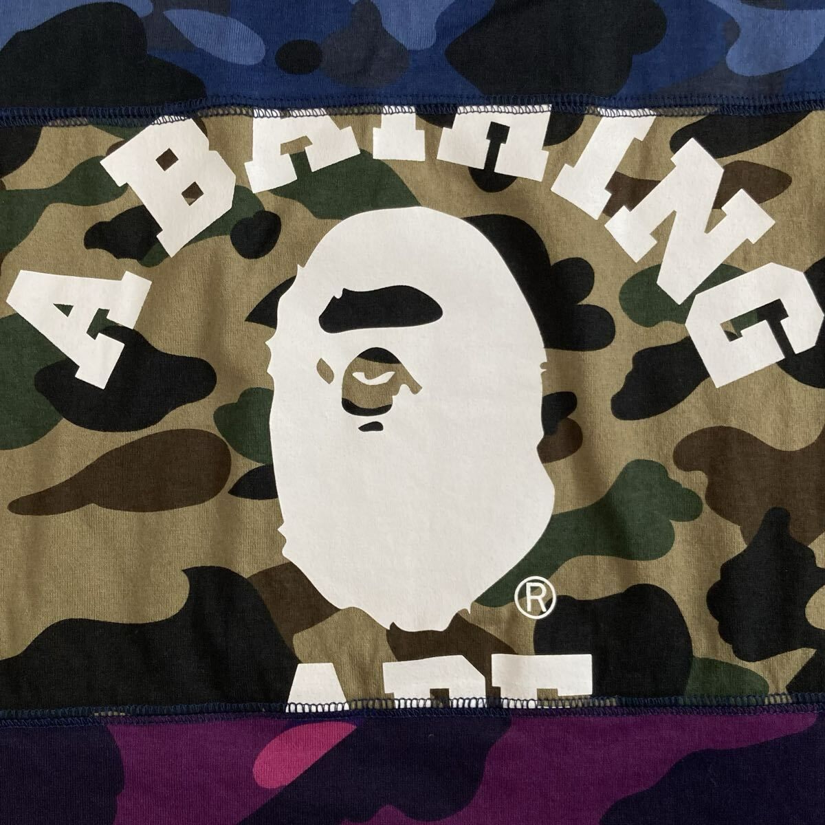 BAPE CRAZY CAMO カレッジロゴ Tシャツ Lサイズ a bathing ape college