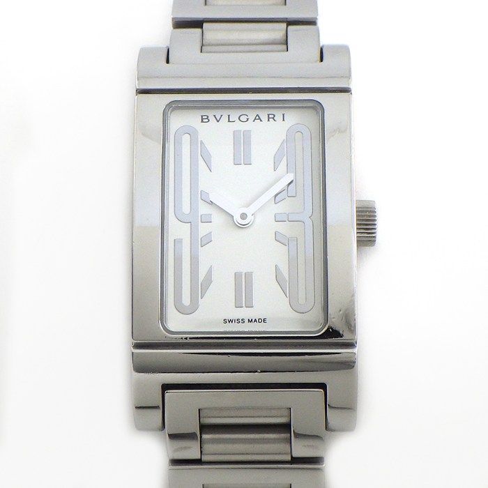 ブルガリ BVLGARI 腕時計 レッタンゴロ RT39S レクタンギュラー ホワイト文字盤 SS クオーツアナログ 【中古】