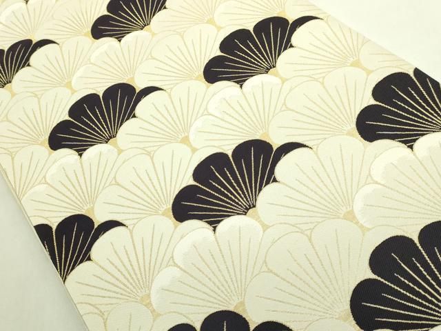 平和屋本店○極上 西陣 木野織物 菱屋善兵衛謹製 六通柄袋帯 花青海波