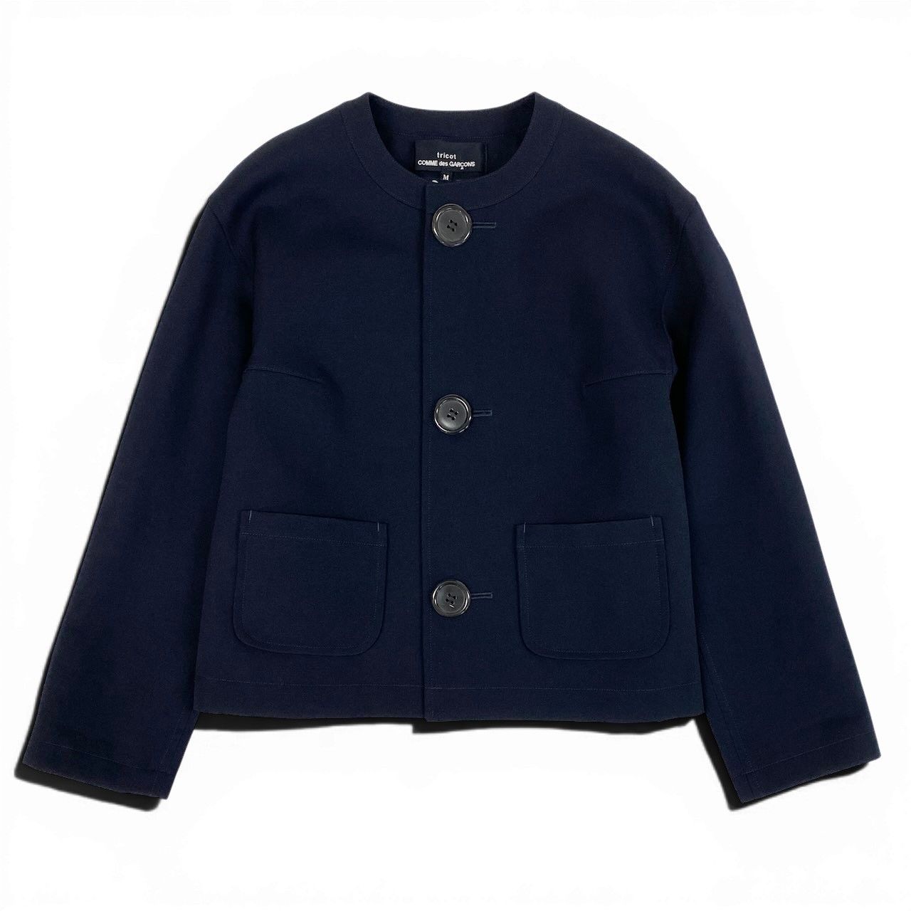 e11 【美品】tricot COMME des GARCONS AD2018 ノーカラージャケット