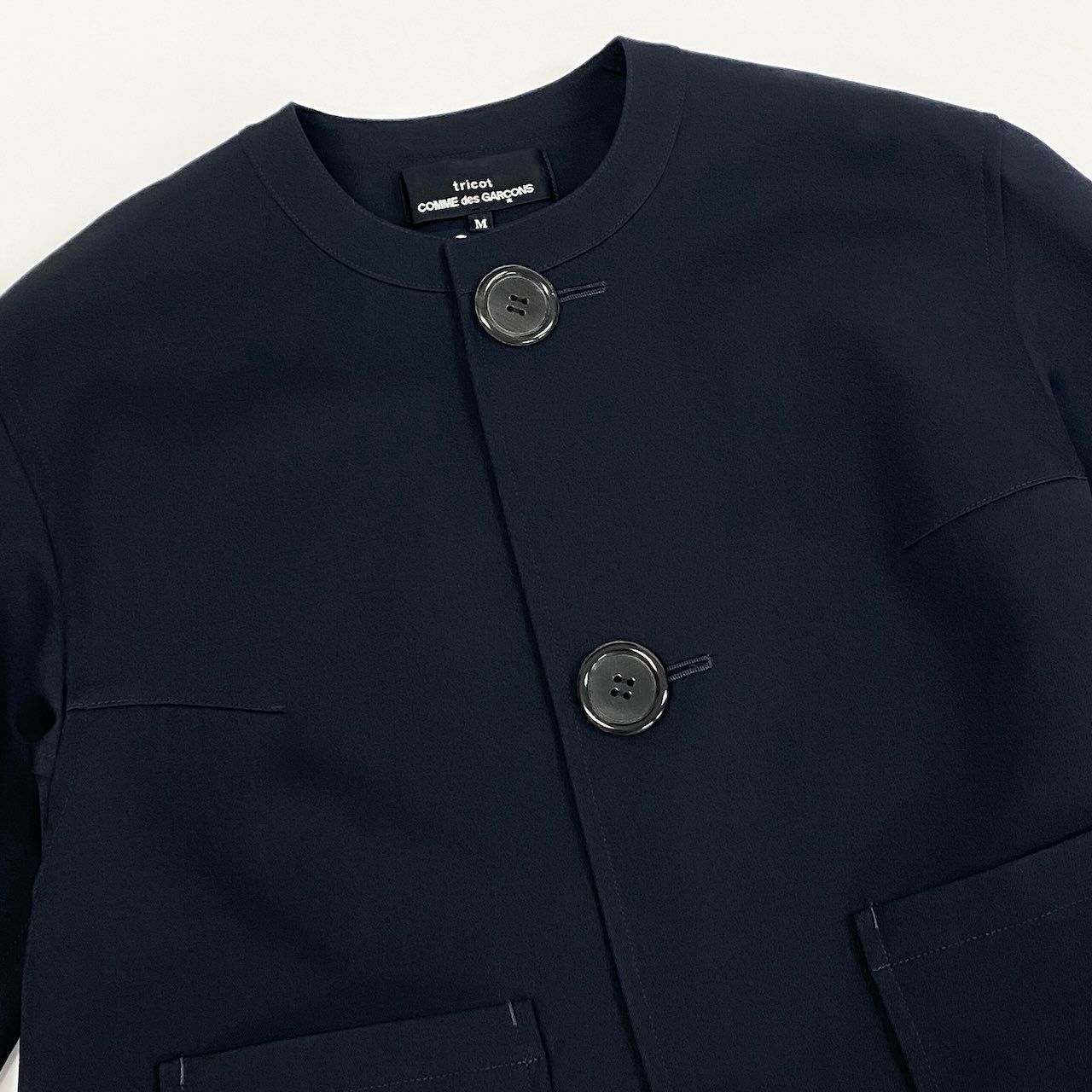 e11 【美品】tricot COMME des GARCONS AD2018 ノーカラージャケット