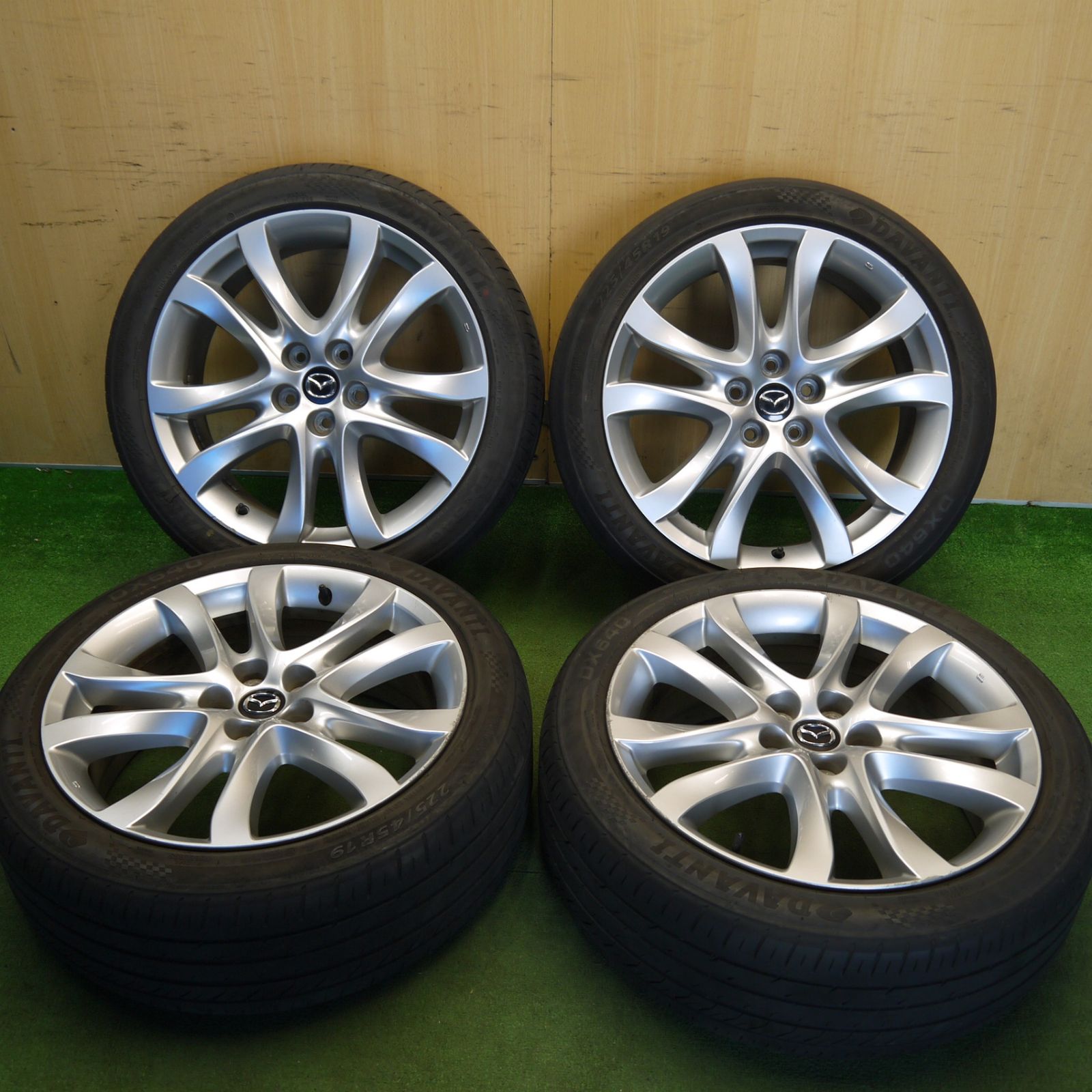 4本価格★マツダ アテンザ ワゴン 純正 225/45R19 ダヴァンティ DX640 19インチ PCD114.3/5H★6042810Hノ