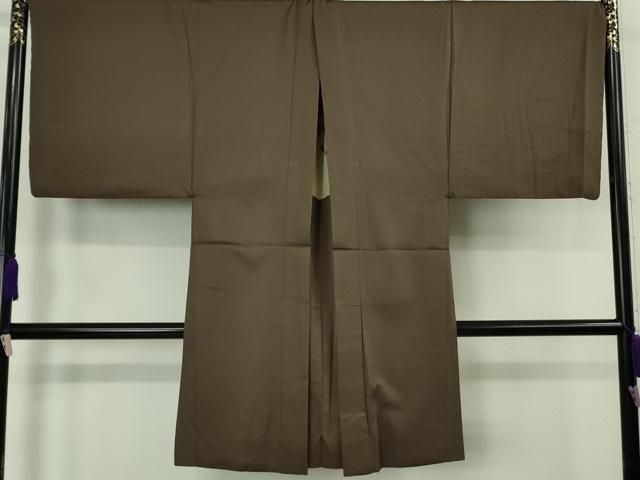 平和屋本店○極上 男性 お召 アンサンブル キングサイズ 長羽織 羽裏