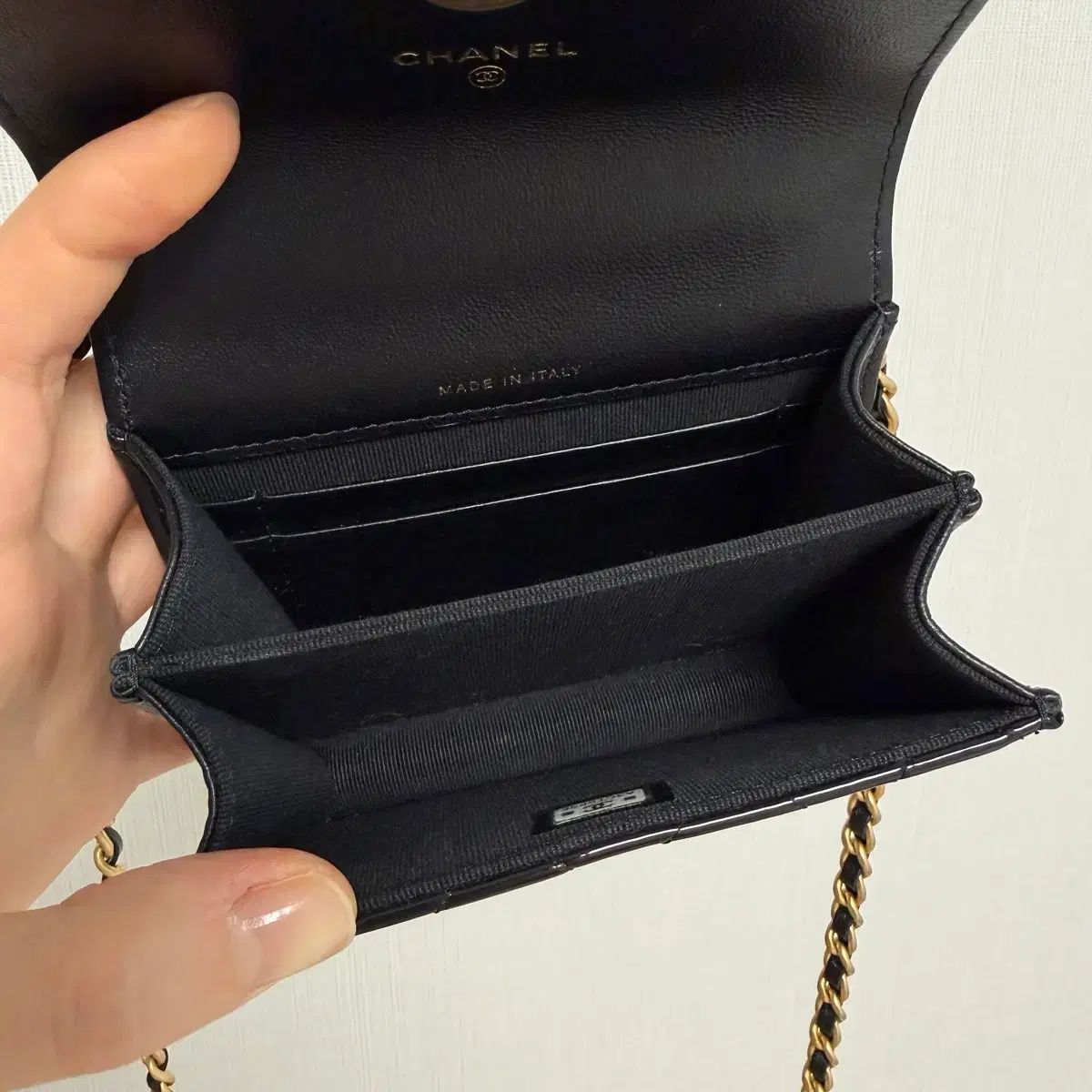 シャネル ペンダント トップスハンドル チェーン ミニバック クロス 