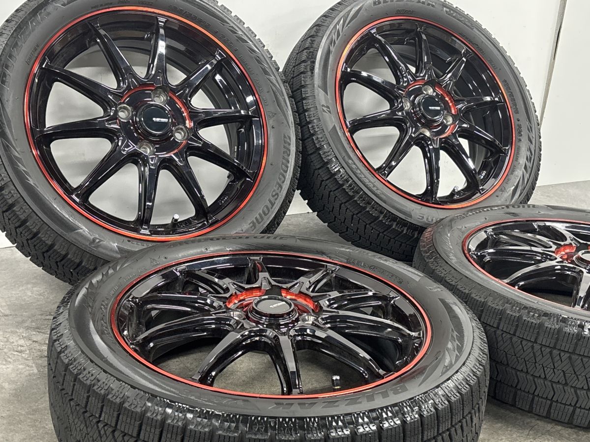 バリ溝 美品】Gスピード 15in 4.5J+45 PCD100 ブリヂストン ブリザック 