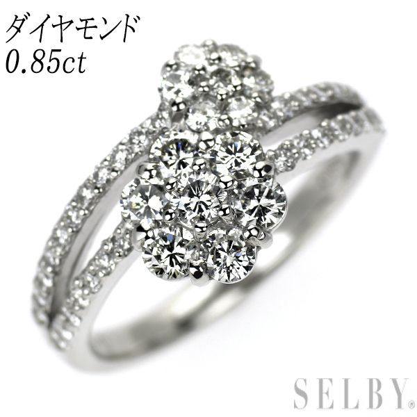 Pt900 ダイヤモンド リング 0.85ct フラワー - メルカリ