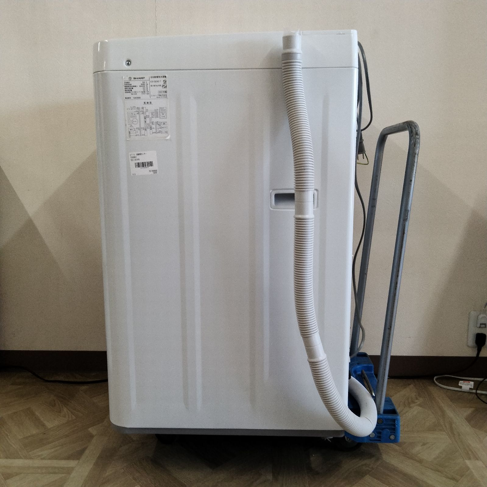 N-7108] SHARP シャープ 全自動電気洗濯機 6.0kg 2021年製 ES-GE6E-T 