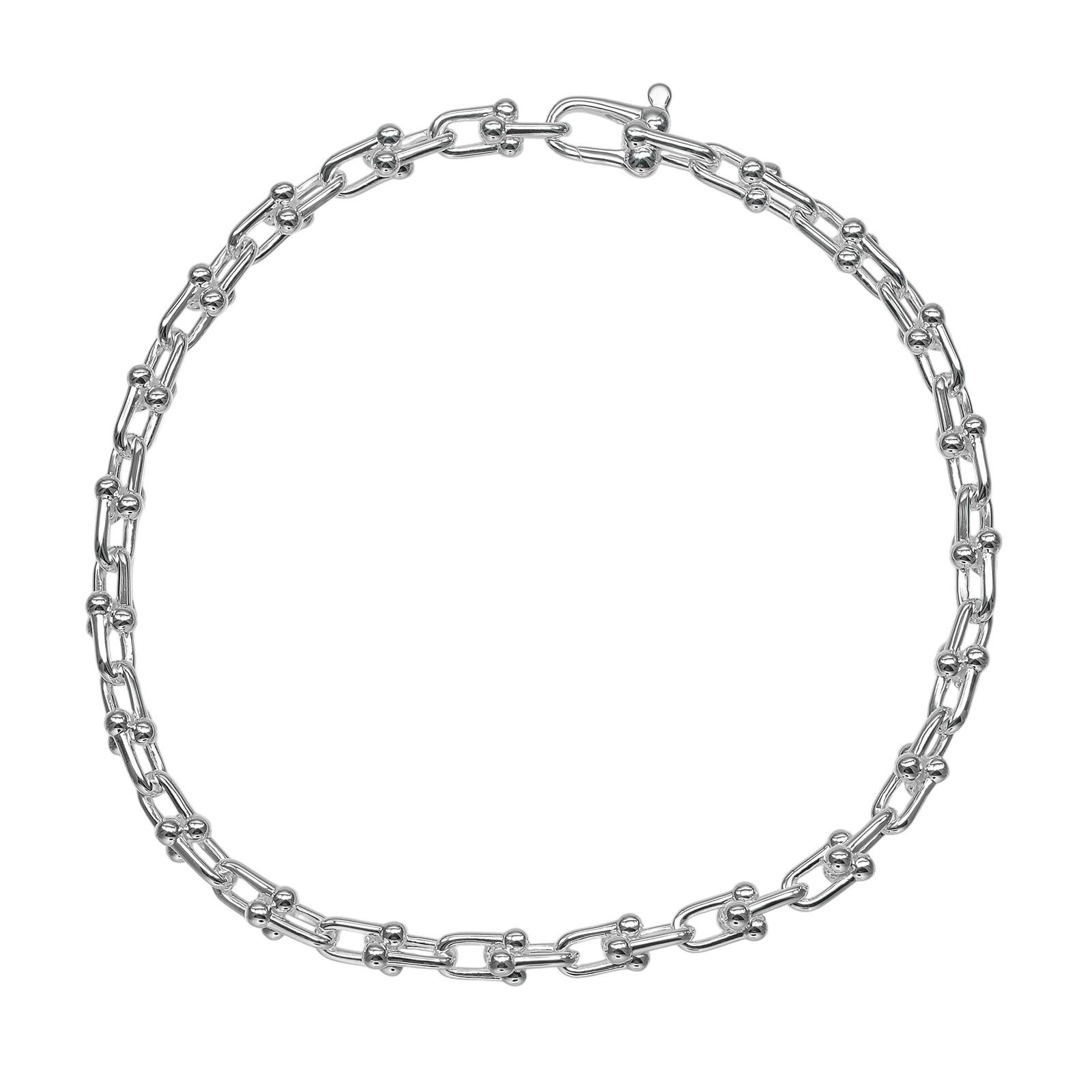 【TIFFANY&Co.】ティファニー ハードウェア マイクロリンク 腕周約17cm シルバー925 レディース 7g ブレスレット