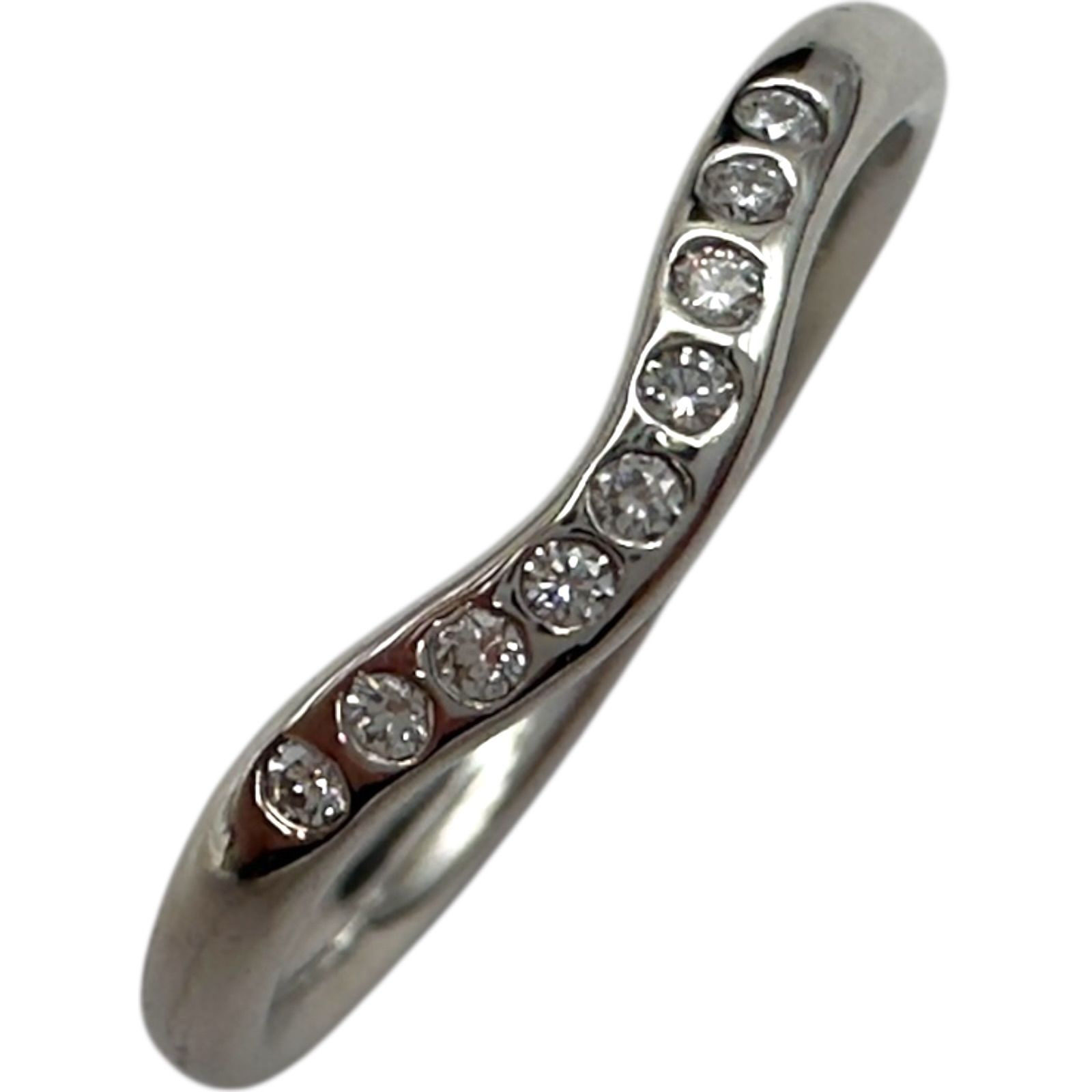 ティファニー TIFFANY＆CO カーブドバンドリング プラチナ Pt950 ジュエリー