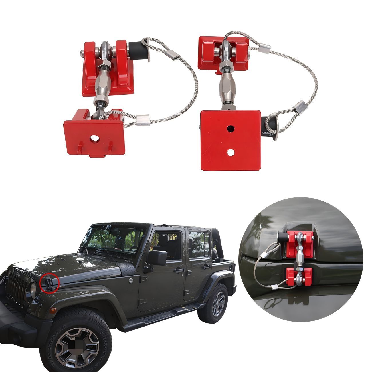 ジープラングラー ラングラー jk ボンネット フードロック Jeep フード