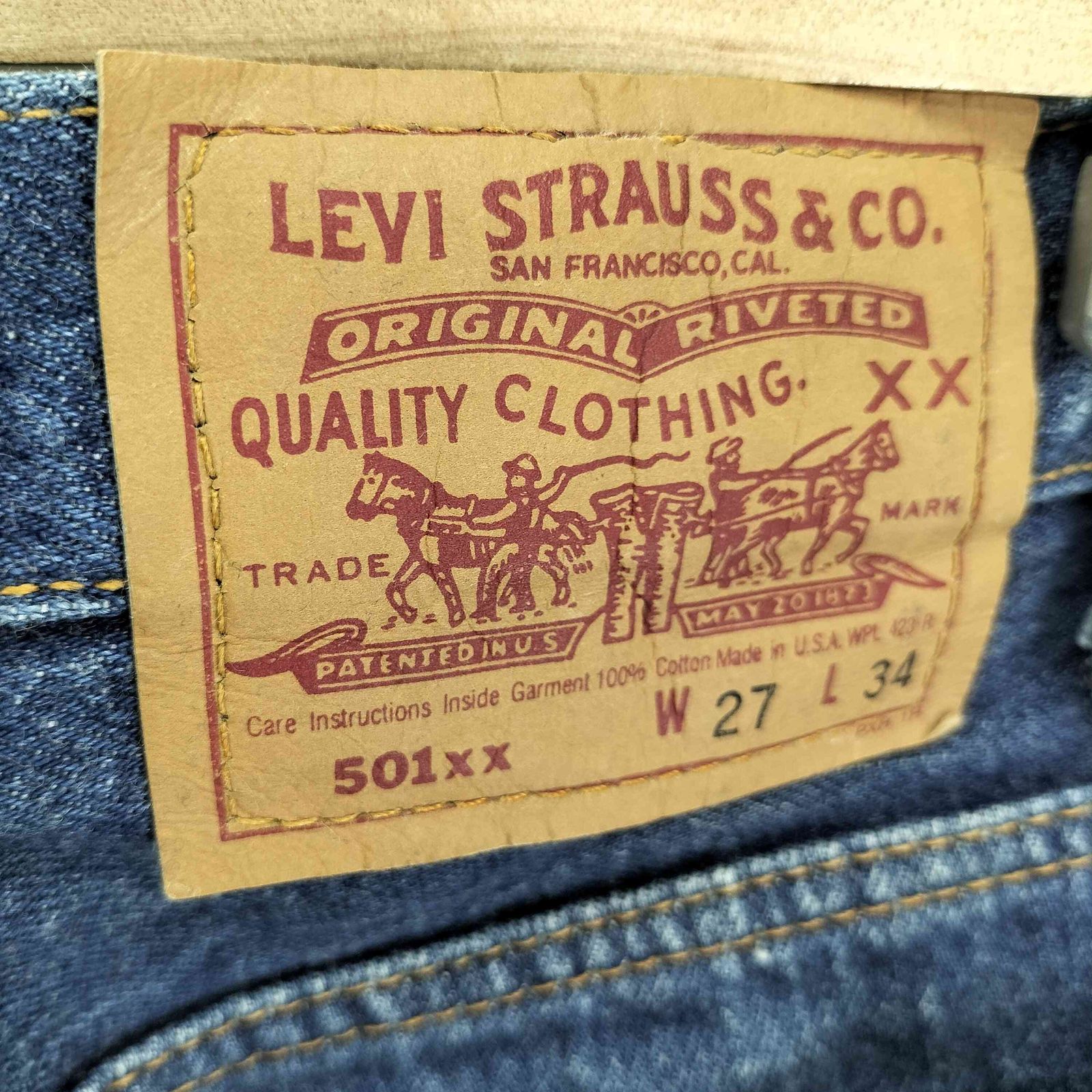 リーバイス Levis 90s 501XX USA製 ボタン裏542刻印 ハチナナ ボタン 