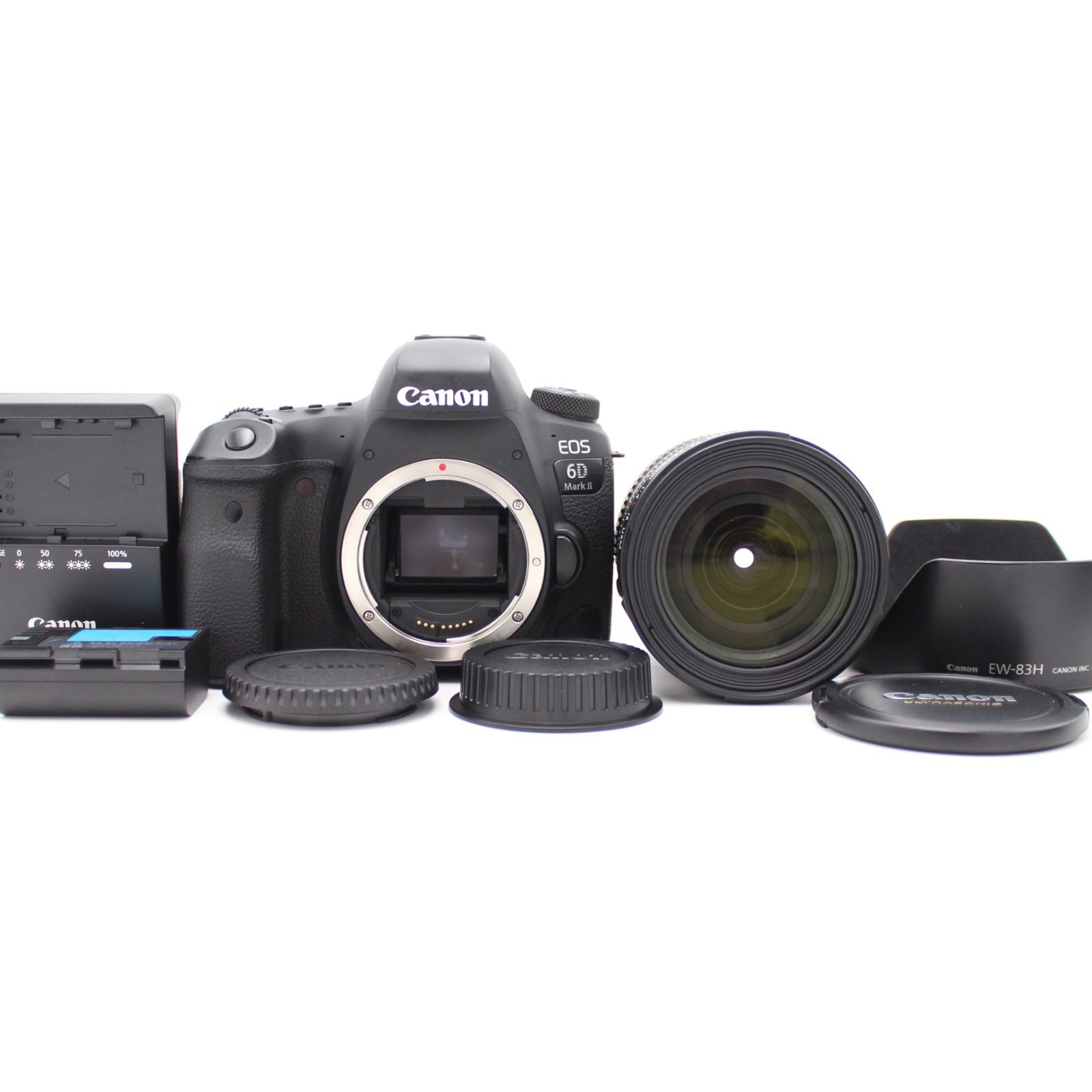 ショット数8317！■美品■ CANON デジタル一眼レフカメラ EOS 6D Mark II EF24-70 F4L IS USM レンズキット ♯12417