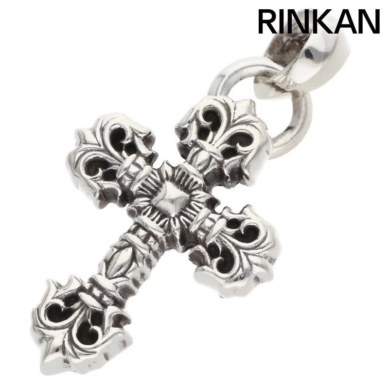 クロムハーツ FILIG/CROSS-XSM W/BALE/フィリグリークロスXSベイル wベイル/シルバーネックレストップ メンズ