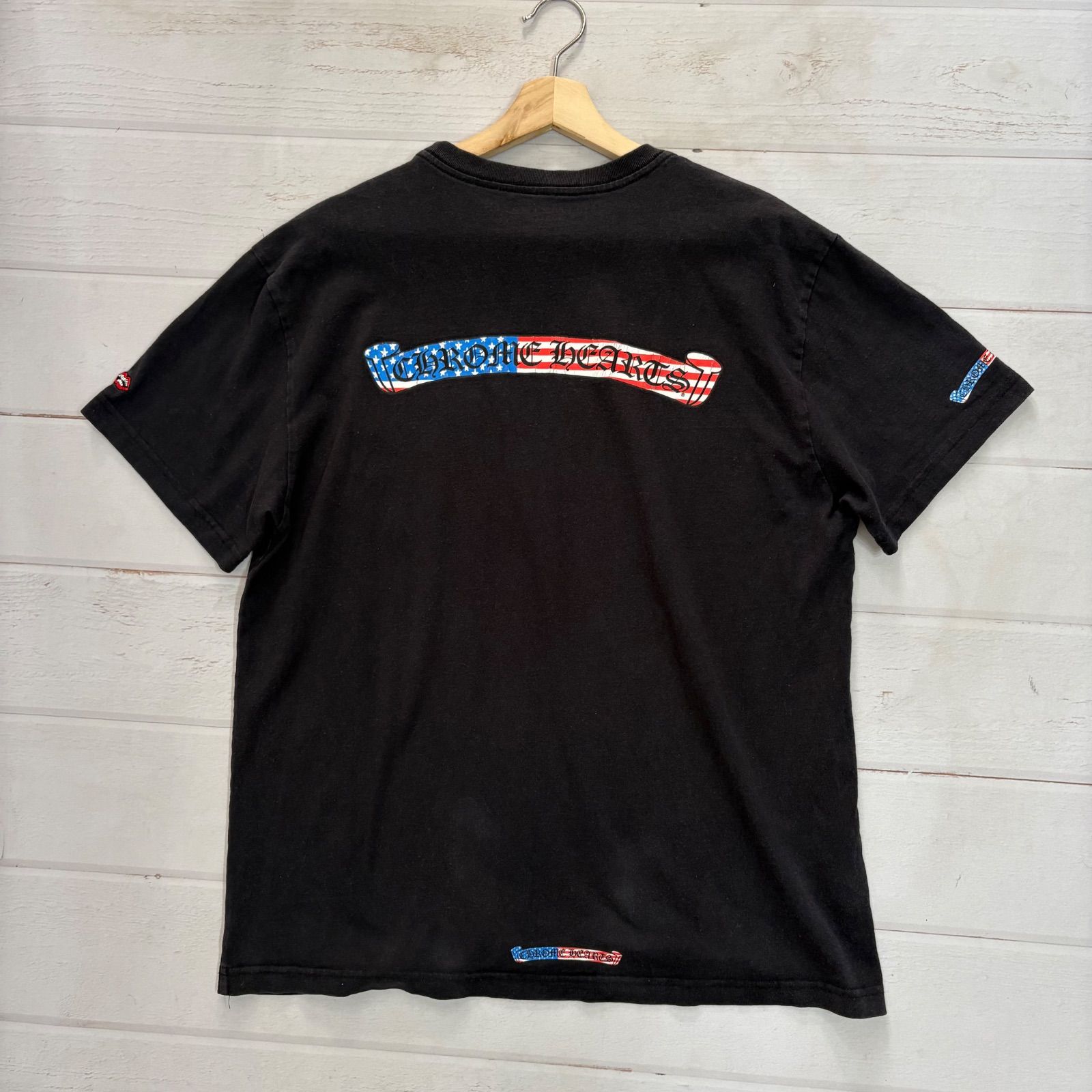 CHROME HEARTS クロムハーツ マッティボーイ 星条旗 Tシャツ CHROME HEARTS Matty Boy 21AW AMERICA 星条旗 スクロールラベル
