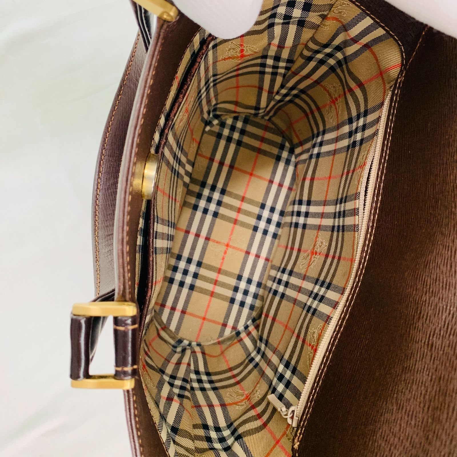 希少・極美品】Burberrys ヴィンテージ ハンドバッグ 筒型 レザー