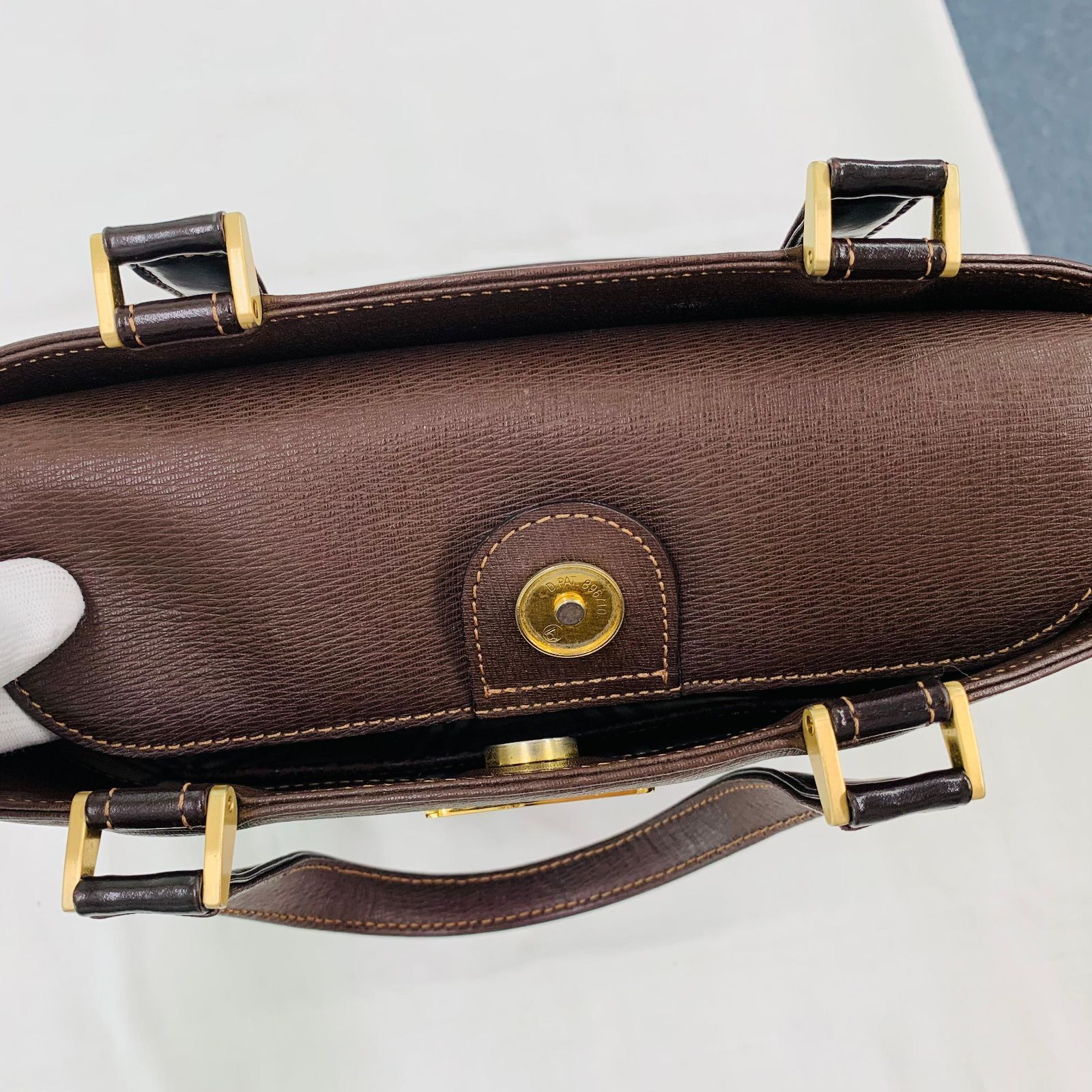 希少・極美品】Burberrys ヴィンテージ ハンドバッグ 筒型 レザー 