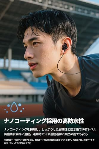 SOUNDPEATS(サウンドピーツ) Q40 HD Bluetooth6.0 イヤホン 【VGP2025 SUMMER 金賞】 Hi-Res認証 LDAC対応 ハイレゾ IP67防水 長時間再生 20時間 ワイヤレス スポーツイヤホン AI通話 ブルートゥー