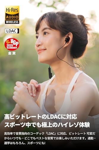 SOUNDPEATS(サウンドピーツ) Q40 HD Bluetooth6.0 イヤホン 【VGP2025 SUMMER 金賞】 Hi-Res認証 LDAC対応 ハイレゾ IP67防水 長時間再生 20時間 ワイヤレス スポーツイヤホン AI通話 ブルートゥー