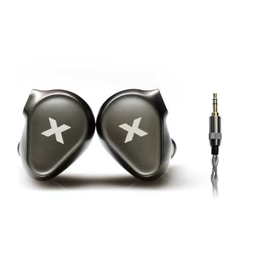 HiFiGo DUNU Titan X イヤモニ ゲーミングイヤホン イヤホン 有線 1DD デュアル磁気回路 重低音 高密度金属筐体超低歪み HIFI音質 4N銀メッキ単結晶銅ケーブル 交換可能ケーブル 3.5mmプラグ カナル型 耳掛け式 スポ一ツ/音楽/