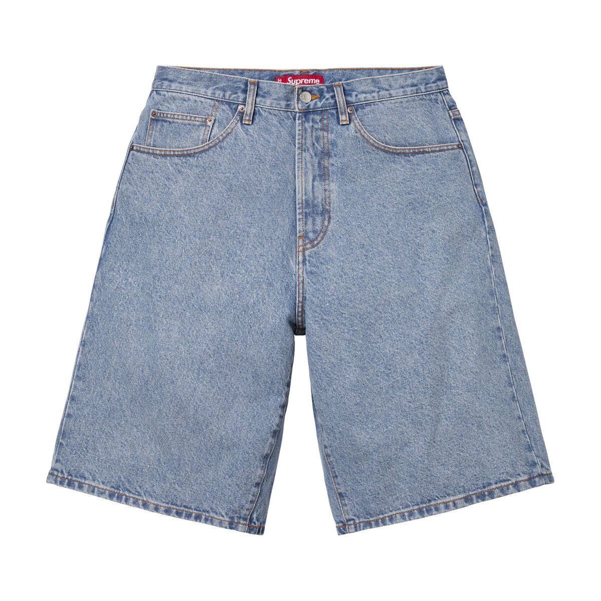 26SS Supreme Baggy Denim Short Washed Indigo 32インチ 