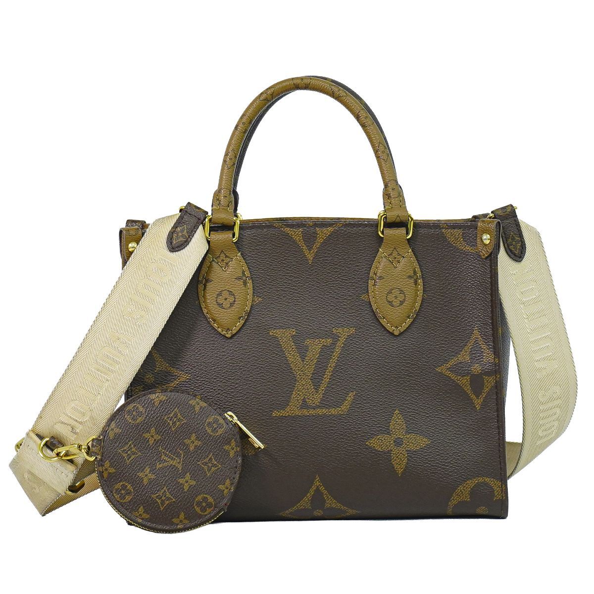 本物 ルイヴィトン LOUIS VUITTON LV オンザゴー PM モノグラム
