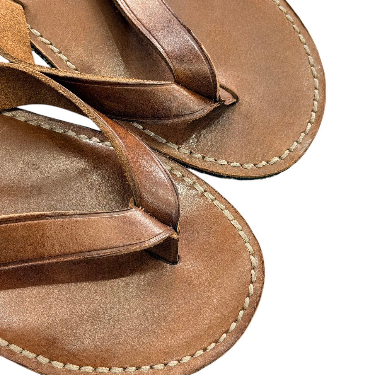 RRL ダブルアールエル LEATHER FLIP FLOP BROWN LEATHER