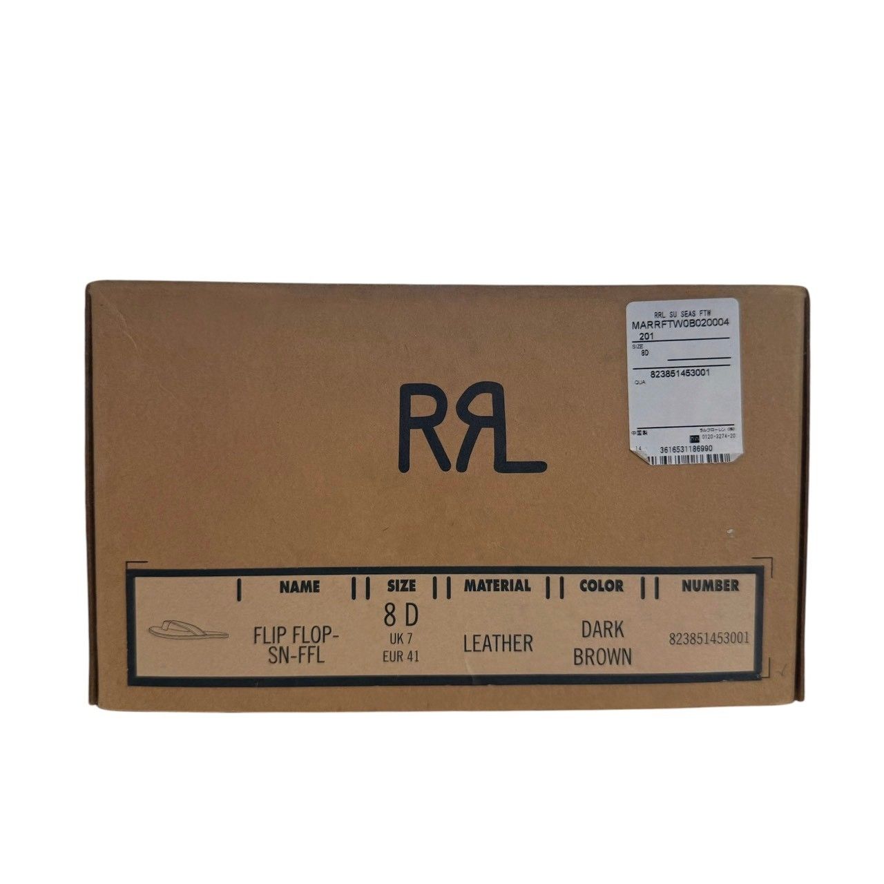 RRL ダブルアールエル LEATHER FLIP FLOP BROWN LEATHER