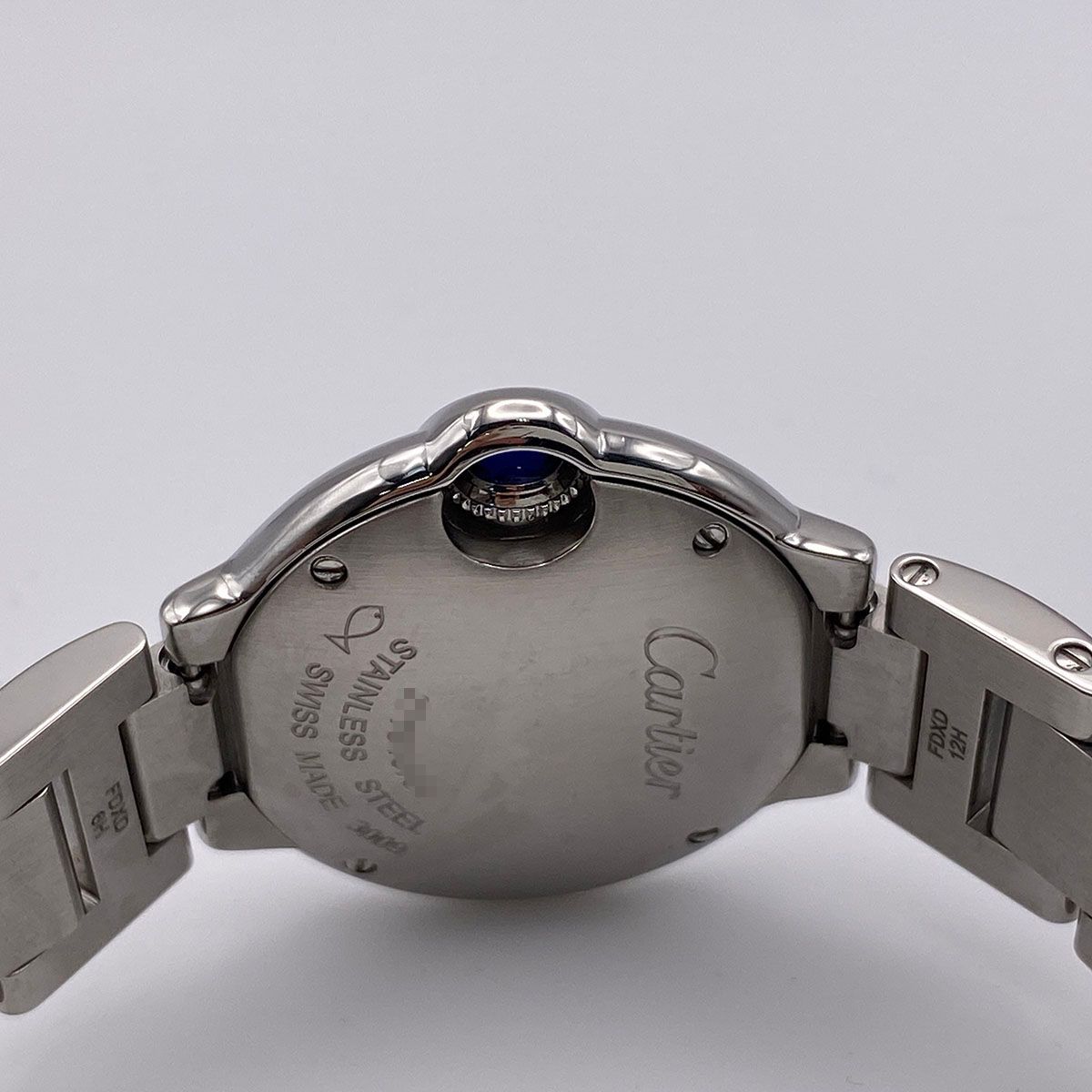 CARTIER カルティエ バロンブルー ダイヤベゼル 28mm Silver 腕時計