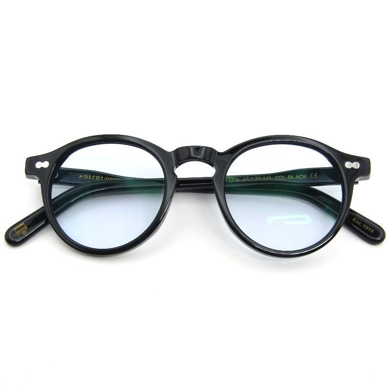 美品 MOSCOT モスコット メガネフレーム MILTZEN 46 中国製 ミルゼン ボストン ミルツェン BK 54000893